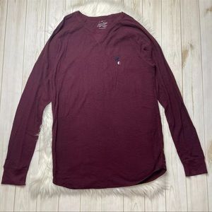 American Eagle Shirt Heritage Thermal Waffle Knit